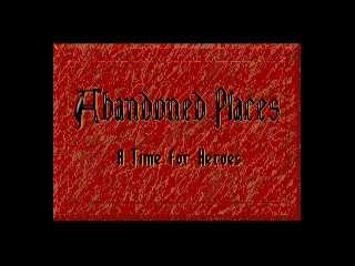 Abandoned Places title screen for Amiga